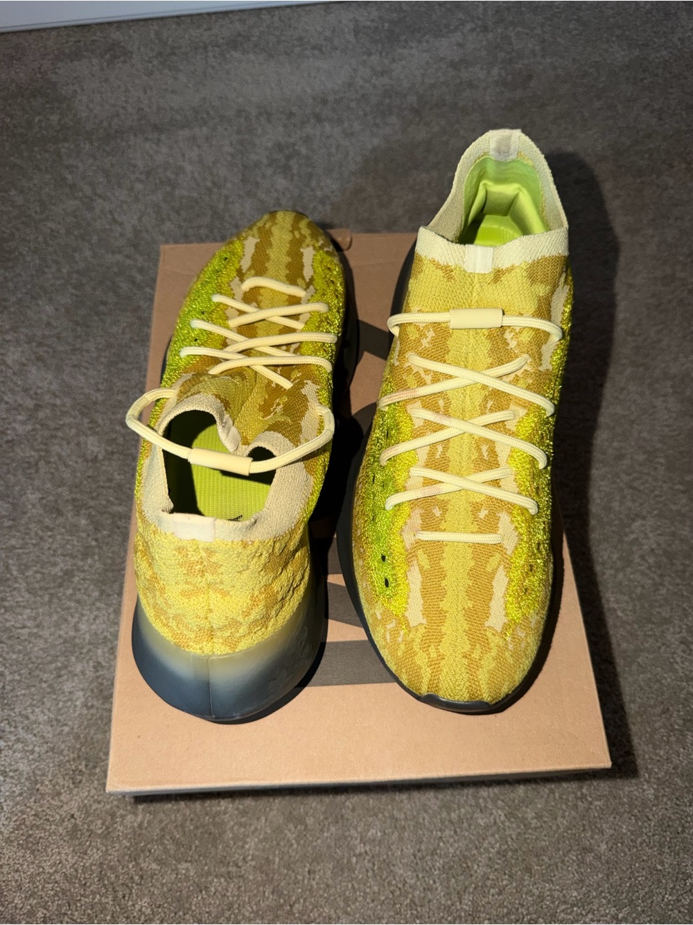adidas Yeezy Boost 380 Yellow Knit Sneakers